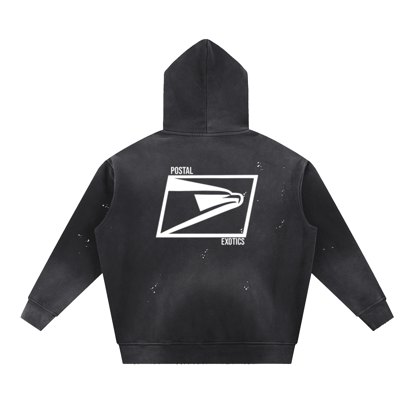 Vintage Washed Frayed Fleece Hoodie